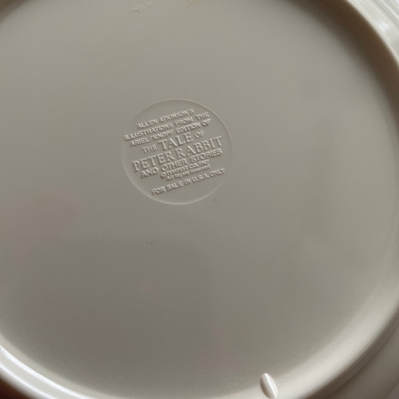 1987 Allen Atkinson’s illustrations The Tale of Peter Rabbit  child’s plate. - Picture 5 of 5